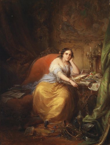 &quot;Der brief&quot; (1882), de Eduard Ender. Óleo sobre panel, 58 x 45,5 cm