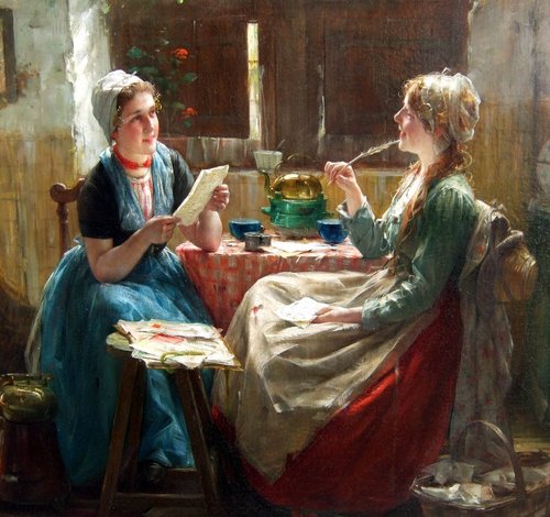 &quot;Carta de amor&quot;. Óleo sobre lienzo