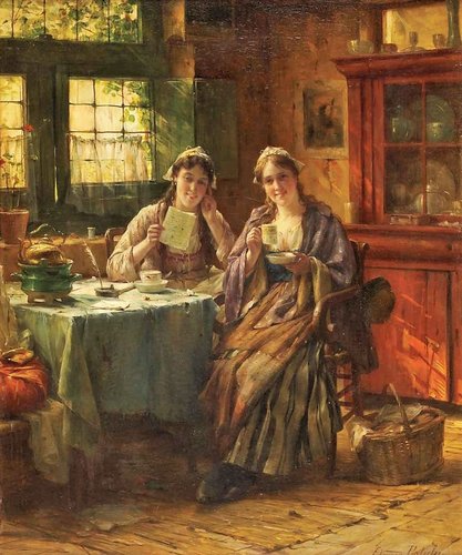 &quot;La carta&quot;. Óleo sobre lienzo, 46.5x36.5 cm
