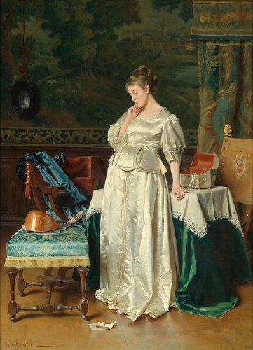 &quot;La carta&quot; (1878). Óleo sobre panel, 38 x 27,5 cm