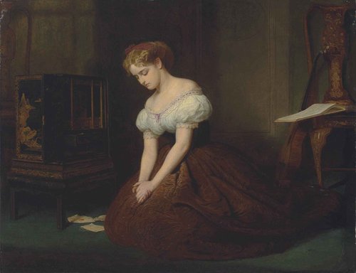&quot;The Old Letters&quot; (1865). Óleo sobre lienzo, 71 × 92 cm