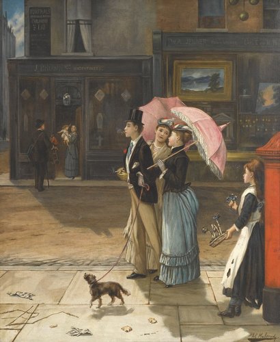 &quot;Our good natured cousin&quot; (1872). Óleo sobre lienzo, 61x51cm