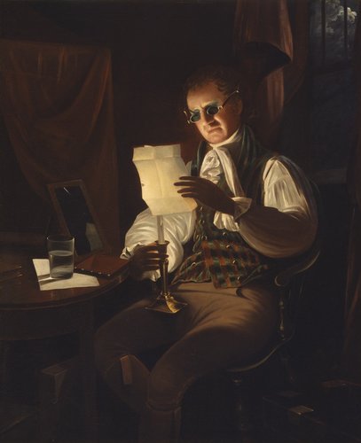 &quot;Man Reading by Candlelight&quot; (1805). Óleo sobre lienzo, 139.7 × 114.3 cm