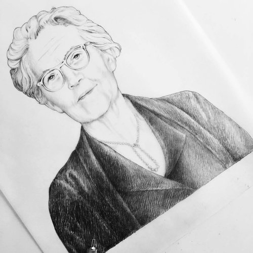 Retrato de Nadia Boulanger, obra original de la diseñadora Florence Gendre