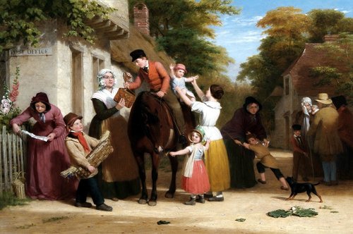 &quot;The Village Post Office&quot; (1853). Óleo sobre lienzo, 61 x 91.5 cm