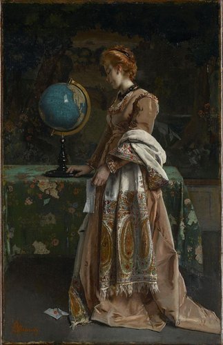 &quot;Noticias del ausente&quot;. Óleo sobre lienzo, 62.5x40 cm