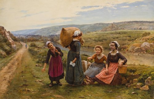 &quot;Una carta misteriosa&quot; (1905), de César Pattein. Óleo sobre lienzo, 86.5x131 cm