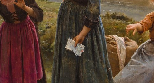 Detalle de la carta abierta y leída con ansiedad y rapidez...