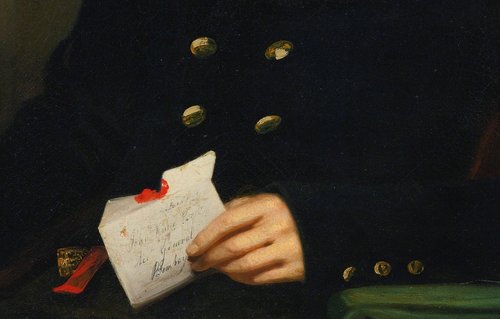 Detalle del retrato de John Kaye