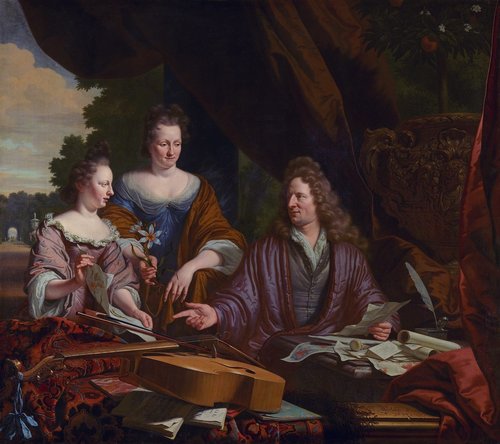 &quot;La familia Neufville&quot; (1696), de  Michiel van Musscher (1645-1705). Óleo sobre lienzo, 149 x 167,5 cm