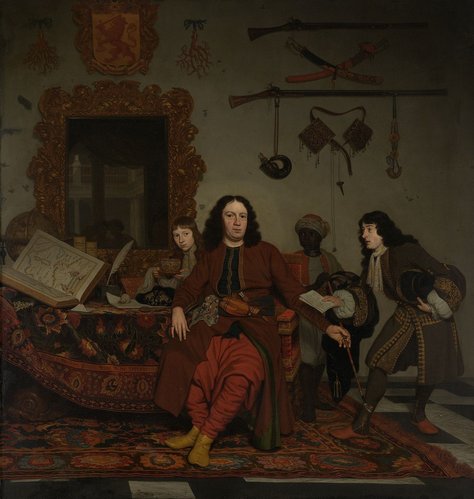 &quot;Thomas Hees con sus sobrinos y un sirviente&quot; (1687), de Michiel van Musscher. Óleo sobre lienzo,  76x63 cm