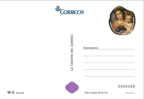 2017-10-27. Granada. Tarjeta prefranqueada. Boceto. Anverso. Baja.jpg