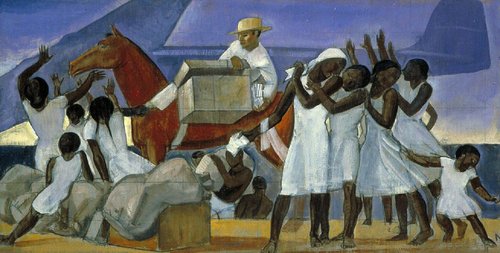Estudio (1935) de Rockwell Kent para &quot;Mail Service in the Tropics&quot;
