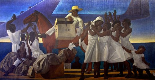 &quot;Mail Service in the Tropics&quot; (Servicio postal en los trópicos, 1937), por  Rockwell Kent