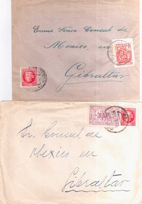 Consul de Mexico en Gibraltar, cartas de Melilla y Córdoba