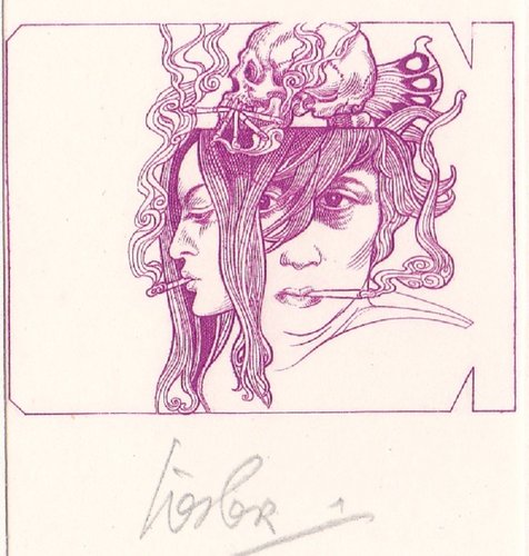 Diseño original  firmado por Liesler, año 1976, para el sello que grabaría Ondráček