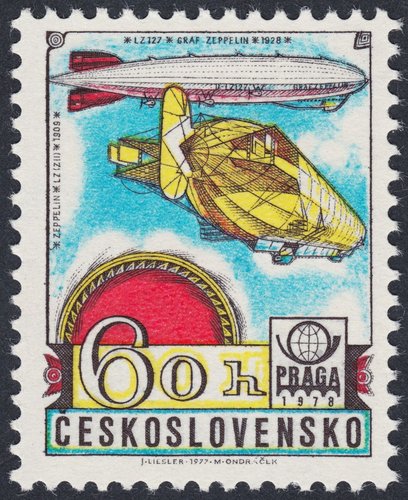 Graf Zeppelin, 1909 y 1928. Grabado de Miloš Ondráček