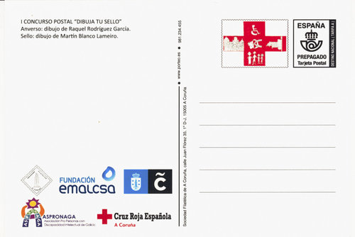 Reverso de tarjeta prefranqueada