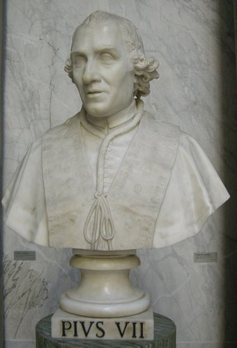 Retrato de Pío VII, escultura de Antonio Canova. Museos Vaticanos