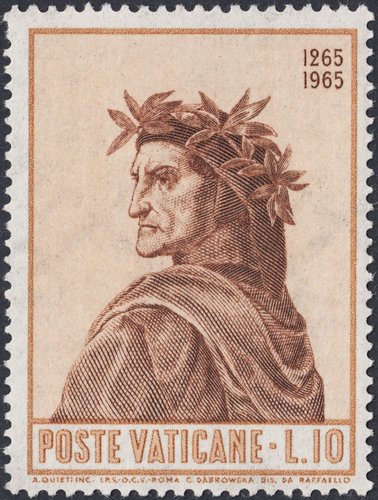 Retrato de Dante, grabado por Alceo Quieti