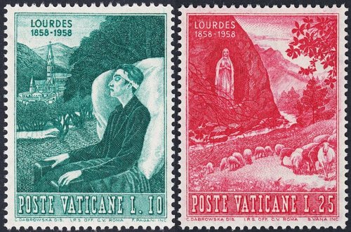 Centenario de la Aparición de la Virgen en Lourdes. Vaticano, 1958