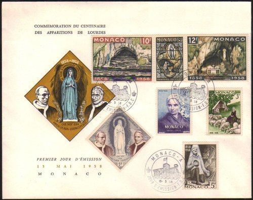 Sobre de Primer Día de Circulación. Mónaco, 1958