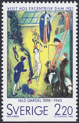 Suecia, 1988. &quot;Visit hos excentrisk dam&quot;, de Nils Dardel