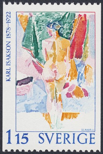 &quot;Desnudo&quot; (1920), de Karl Isakson (1878-1922). Suecia, 1978