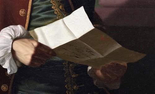 Detalle de este soberbio retrato de Copley...