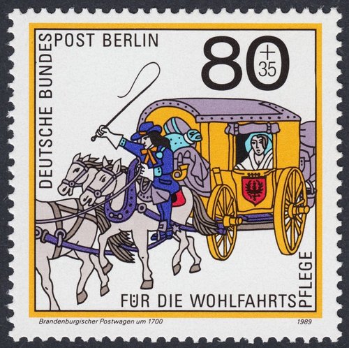 Correo en Brandenburgo, sobre 1700. Berlín, 1989
