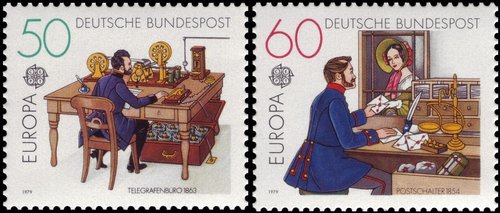 Alemania, 1979, emisión Europa. Oficinas de telegrafía y correo