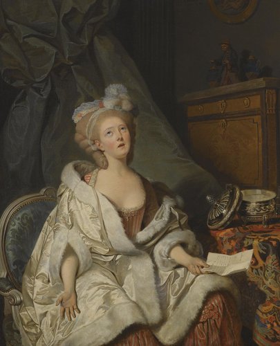 Retrato de una mujer leyendo una carta (1776), de Pierre-Alexandre Wille. Óleo sobre lienzo, 57,5 x 46,5 cm