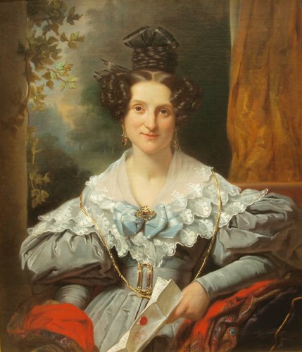 Retrato de  Hendrina Eclasina Geertruida (1834), Jan Adam Kruseman. Óleo sobre lienzo