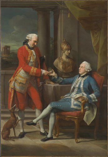 Sir Sampson Gideon y un amigo (1767). Óleo sobre lienzo, 275.6 × 189.0 cm