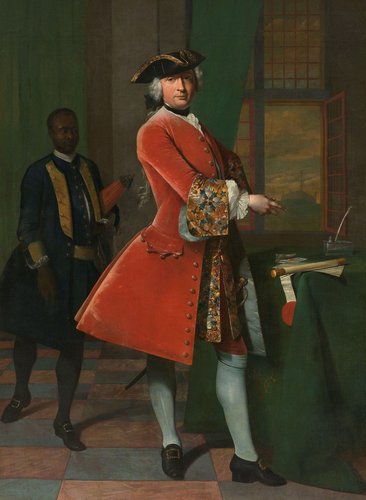 Retrato de Jan Pranger (1742), de Frans van der Mijn. Óleo sobre lienzo, 210 x 154 cm