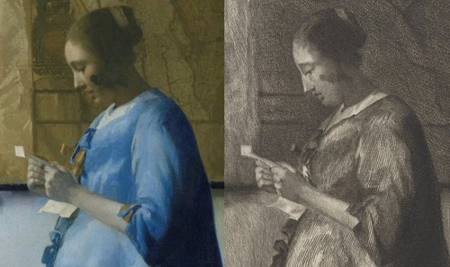 &quot;Mujer leyendo una carta&quot;, de Johannes Vermeer y Steelink