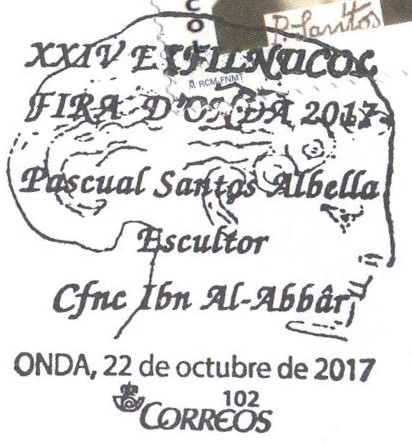 Sello personalizado. Onda. 2017. XXIV EXFILNUCOL. Pascual Santos. Matasellos.jpeg