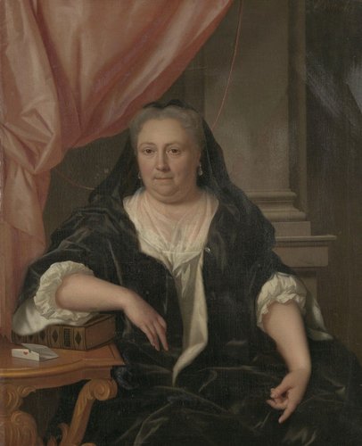 Retrato de Maria van Citters, esposa de  Caspar Adriaen Parduyn, por Philip van Dijk. Óleo sobre lienzo, 55 x 45 cm