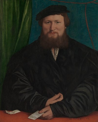Retrato de Derick Berck de Colonia (1536), de Hans Holbein el Joven. Óleo sobre lienzo transferido desde tabla, 53.3 x 42.5 cm
