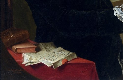 Detalle de la carta sobre la mesa...