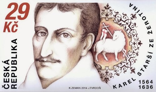 Uno de los diseños de Karel Zeman para el sello de Karel de Žerotína
