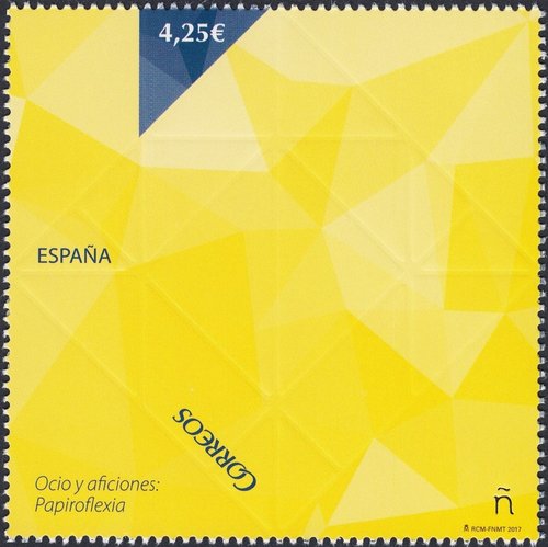 Papiroflexia. Sello primero y real. España, 2017
