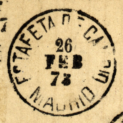 1873 Febrero 26 Estafeta de Cambio Madrid