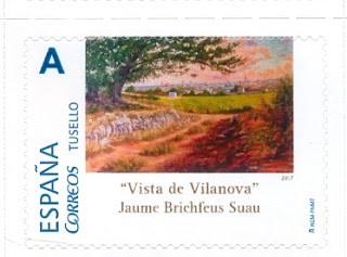 Sello personalizado. Vilanova i la Geltrú. 2017-11. Jaume Brichfeus. Vista de Vilanova.jpg