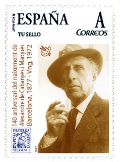 Sello personalizado. Vilanova i la Geltrú. 2017-10. 140 aniversari del naixement de Alexandre de Cabanyes.jpg