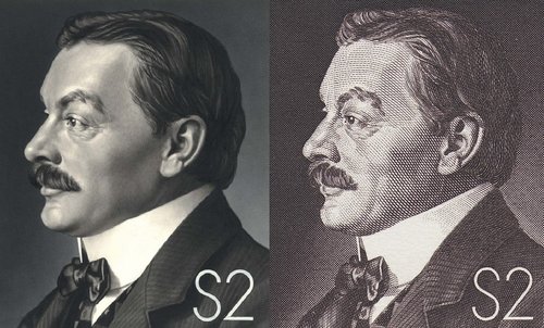 Koloman Moser. Retrato de Otto Stefferl y grabado de Rudolf Toth