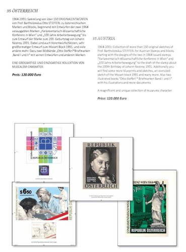Página del Catálogo donde se anuncia la venta conjunta de estos diseños originales de Otto Stefferl