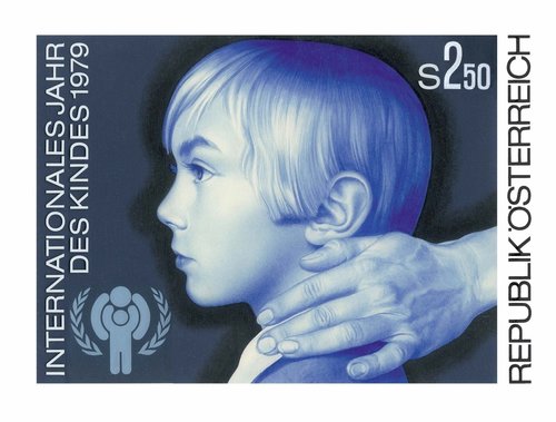 Diseño final de Stefferl para el sello de la Infancia, año 1979