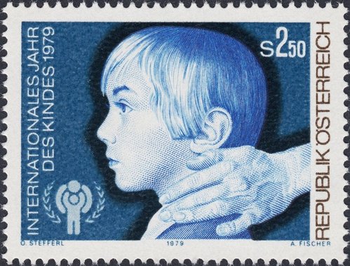 Año Internacional de la Infancia. Austria, 1979. Grabado de Alfred Fischer