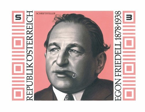 Centenario del natalicio de Egon Friedell. Diseño orignal de Otto Stefferl